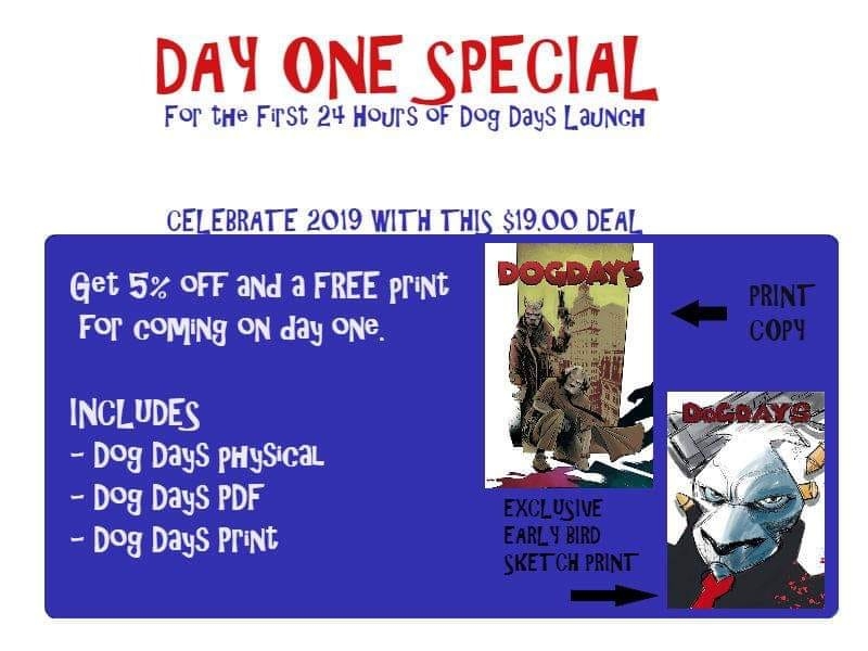 TRAVIS GIBBS DOGDAYS has LAUNCHED with a Great TREAT for BACKERS on DAY  1