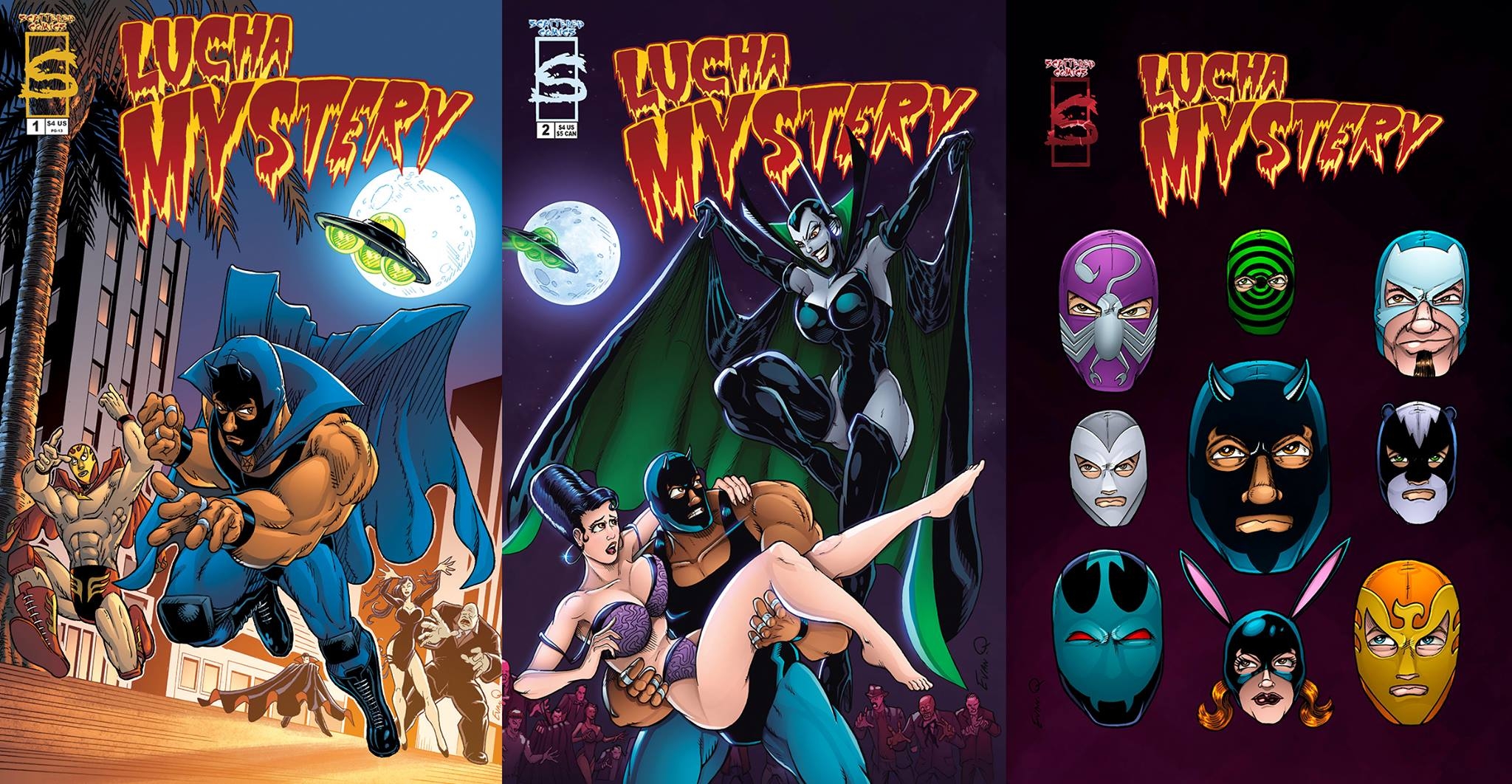 Lucha Mystery comics are now available at IndyPlanet , ComiXology, and DriveThruComics