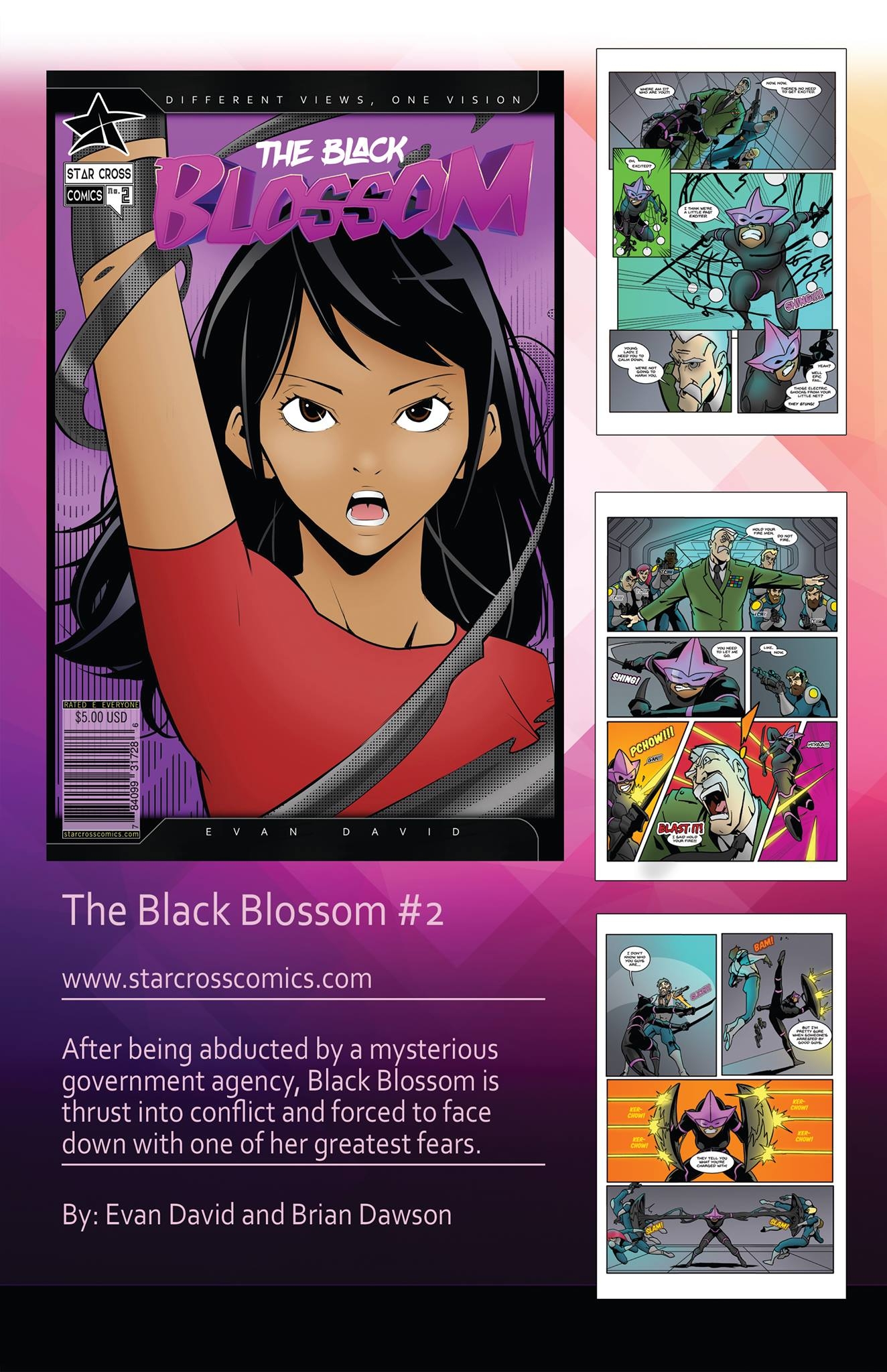 STAR CROSS COMICS spotlight this week is Evan David’s The Black Blossom #2