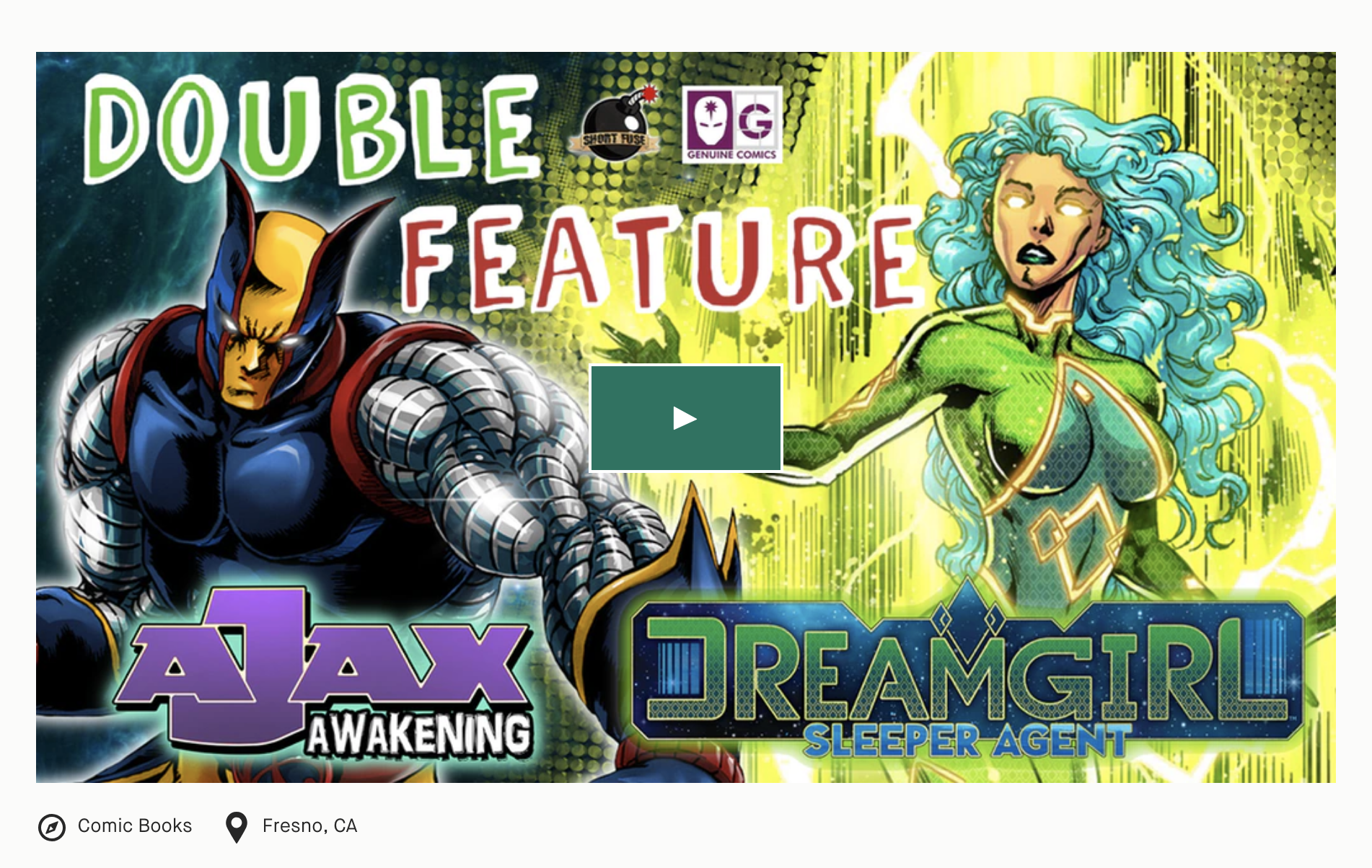 Now CROWDFUNDING:: Genuine Comics double feature: Ajax Awakening & Dreamgirl