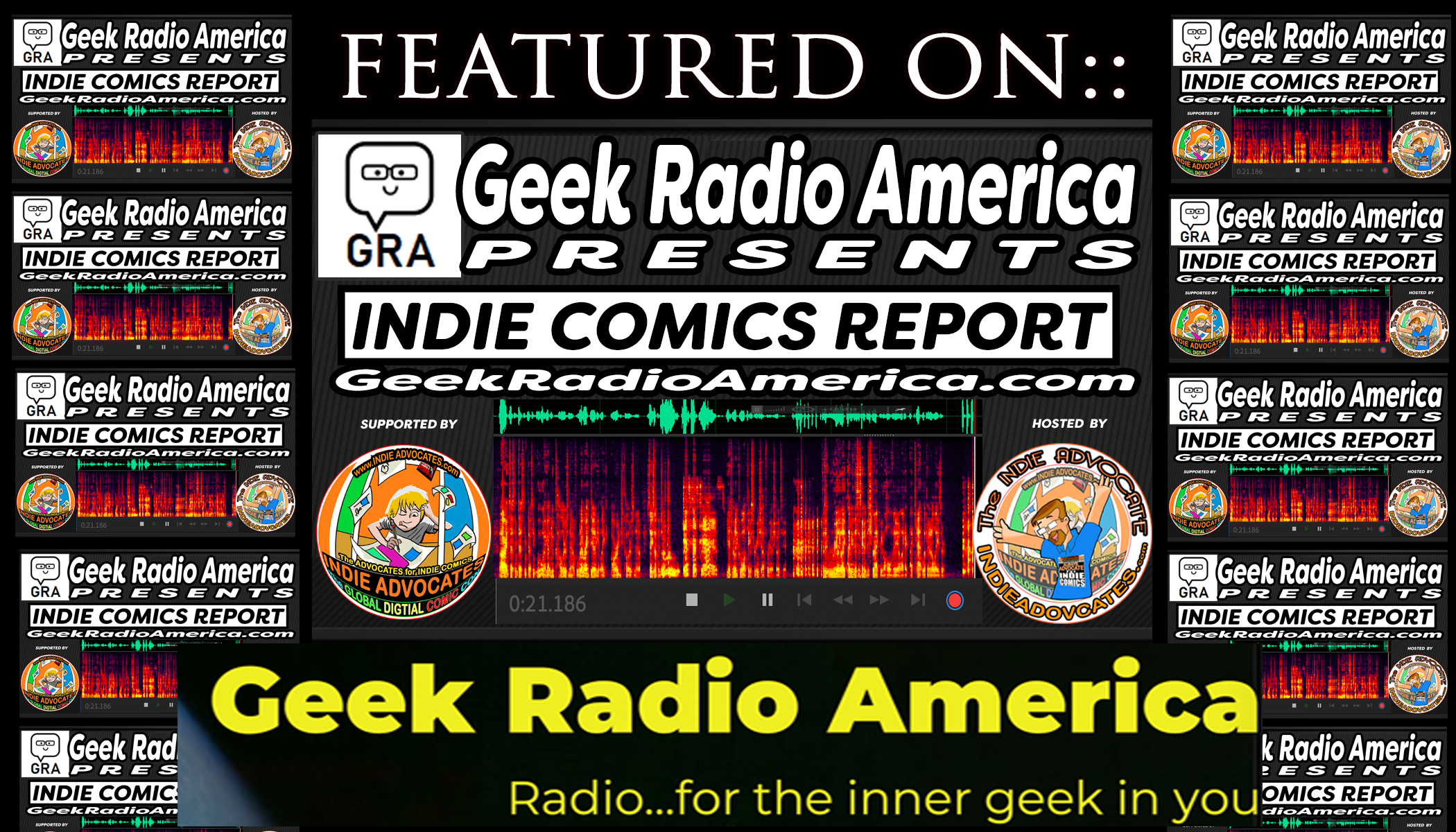 INDIE COMICS REPORT::  on Geek Radio America This Week :: Douglas Brown, Chuck With RAW REVIEWS,  Violet Favero, Varian Grant &  Ryan Palmer