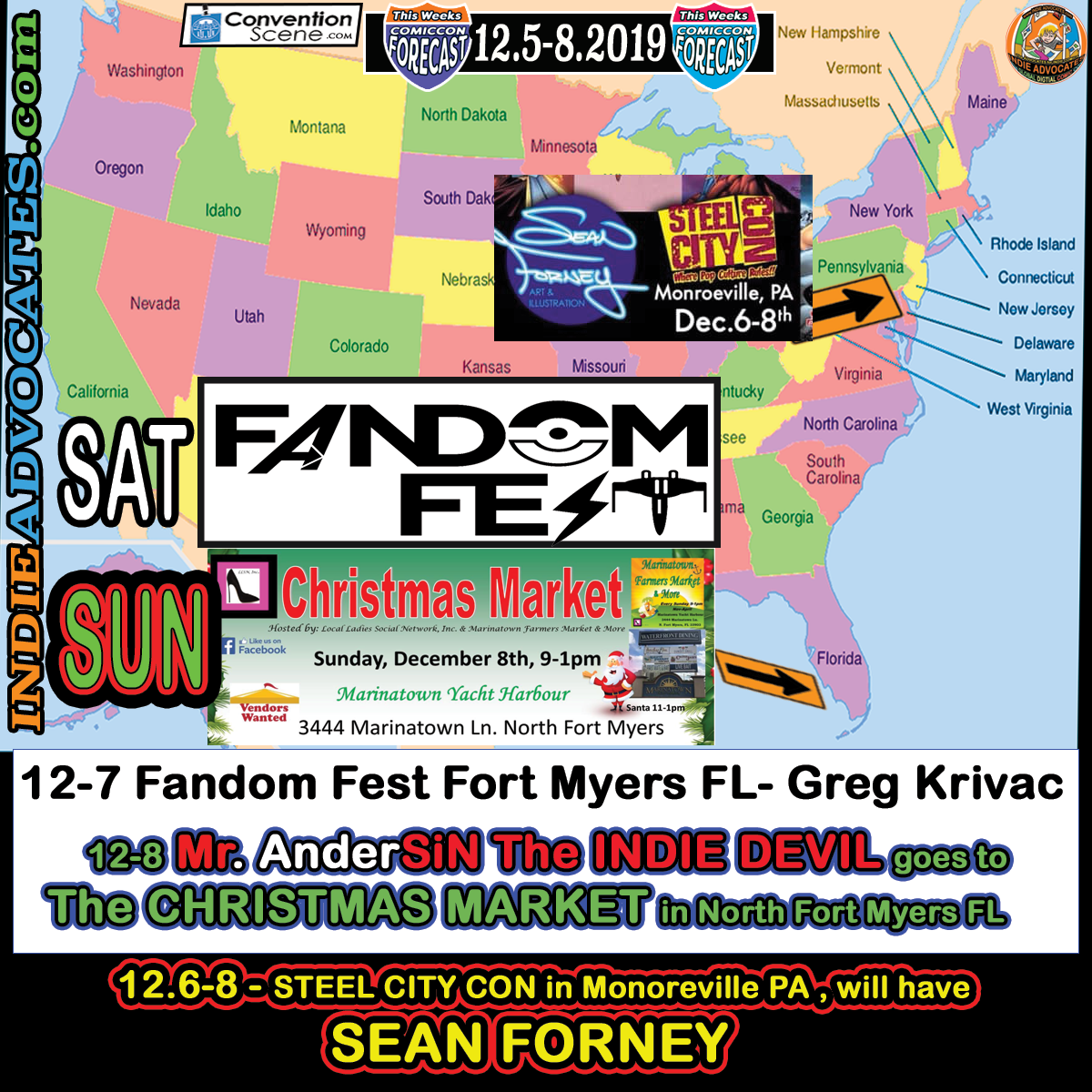 Comic Con Forecast for 12.6-82019