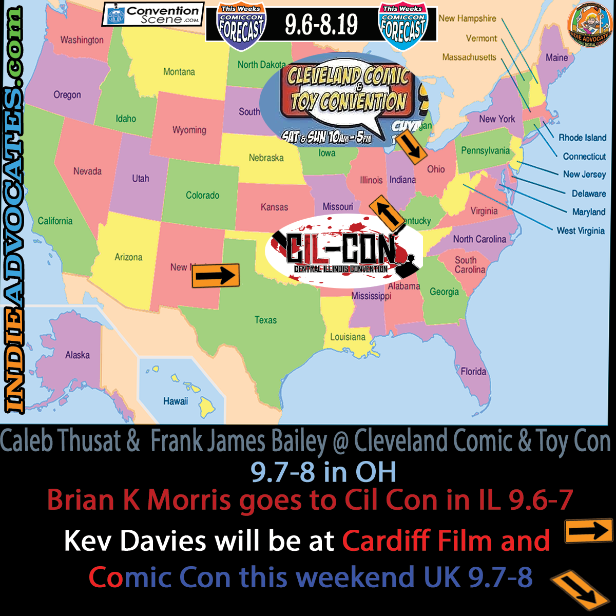 Comic Con Forecast for 9.6-8th