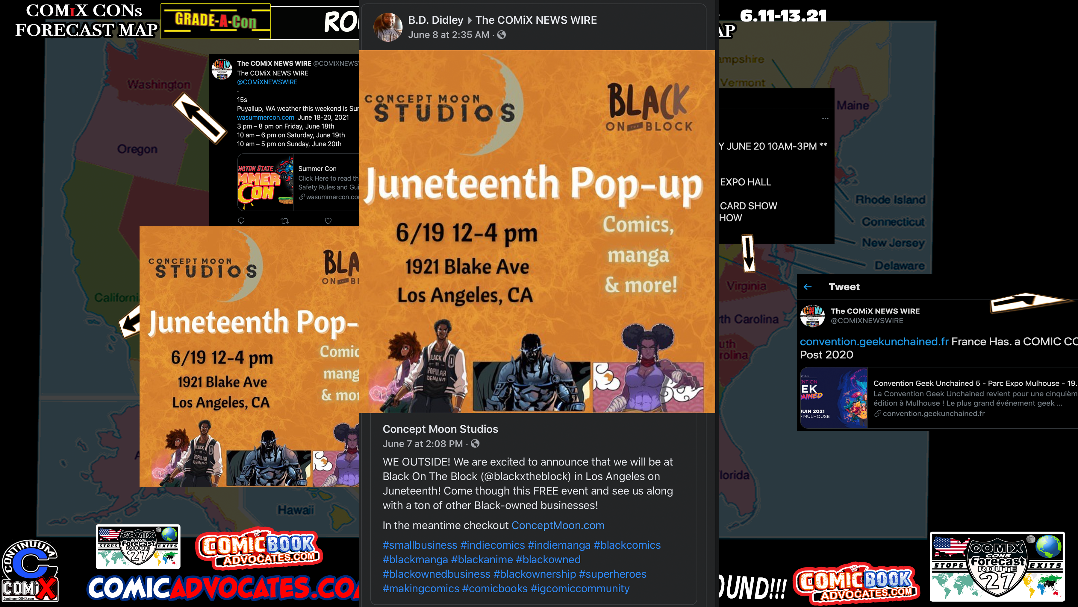 The COMiXcon ForeCast – for the Weekend of JUNETEENTH our NEW NATIONAL HOLIDAY.