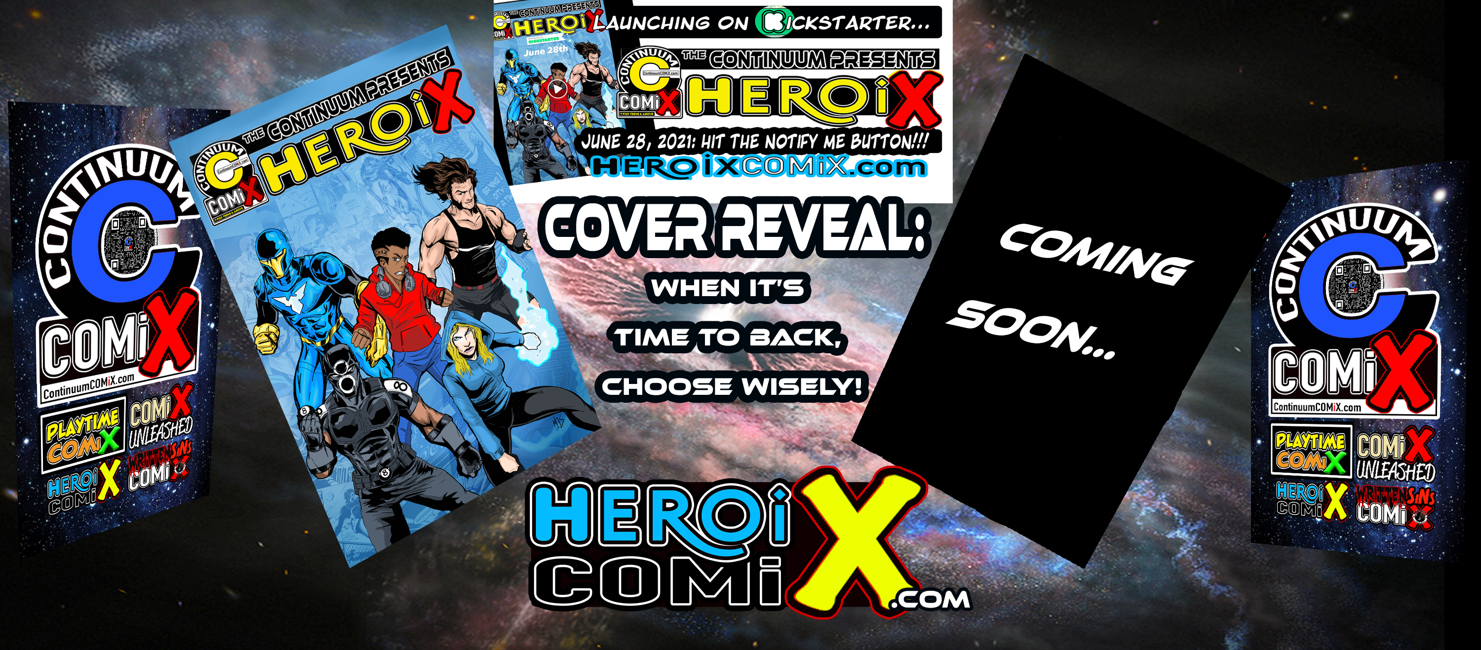 HEROiX COVER REVEAL LIVE TONIGHT On BACKER PAUSE -From THE COMiX NEWS WiRE .