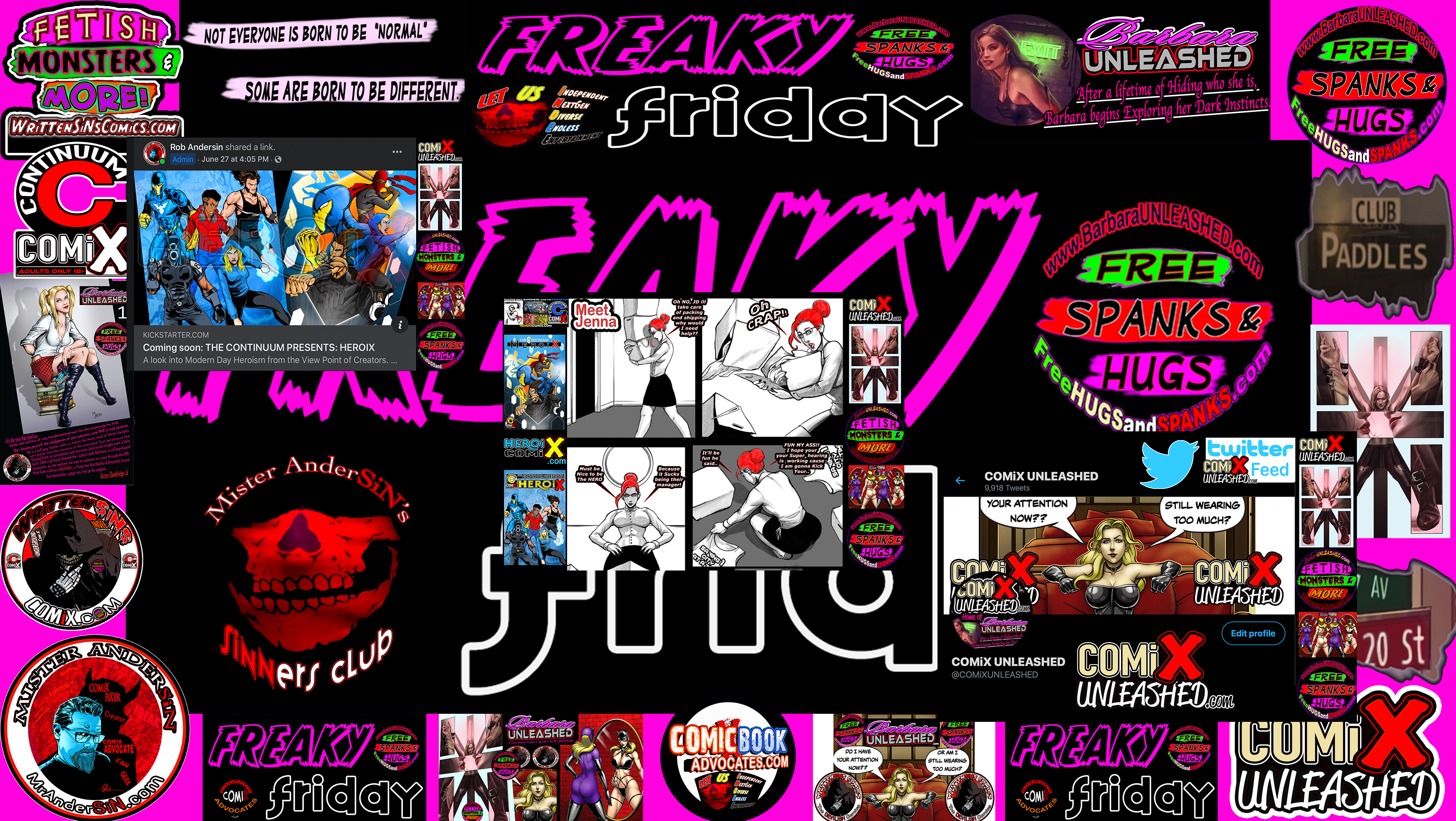 FREAKY FIRDAY:  A Kinky Twitter Feed, Kinky Characters and FETISH NEWS!!!-From  THE COMiX NEWS WiRE.