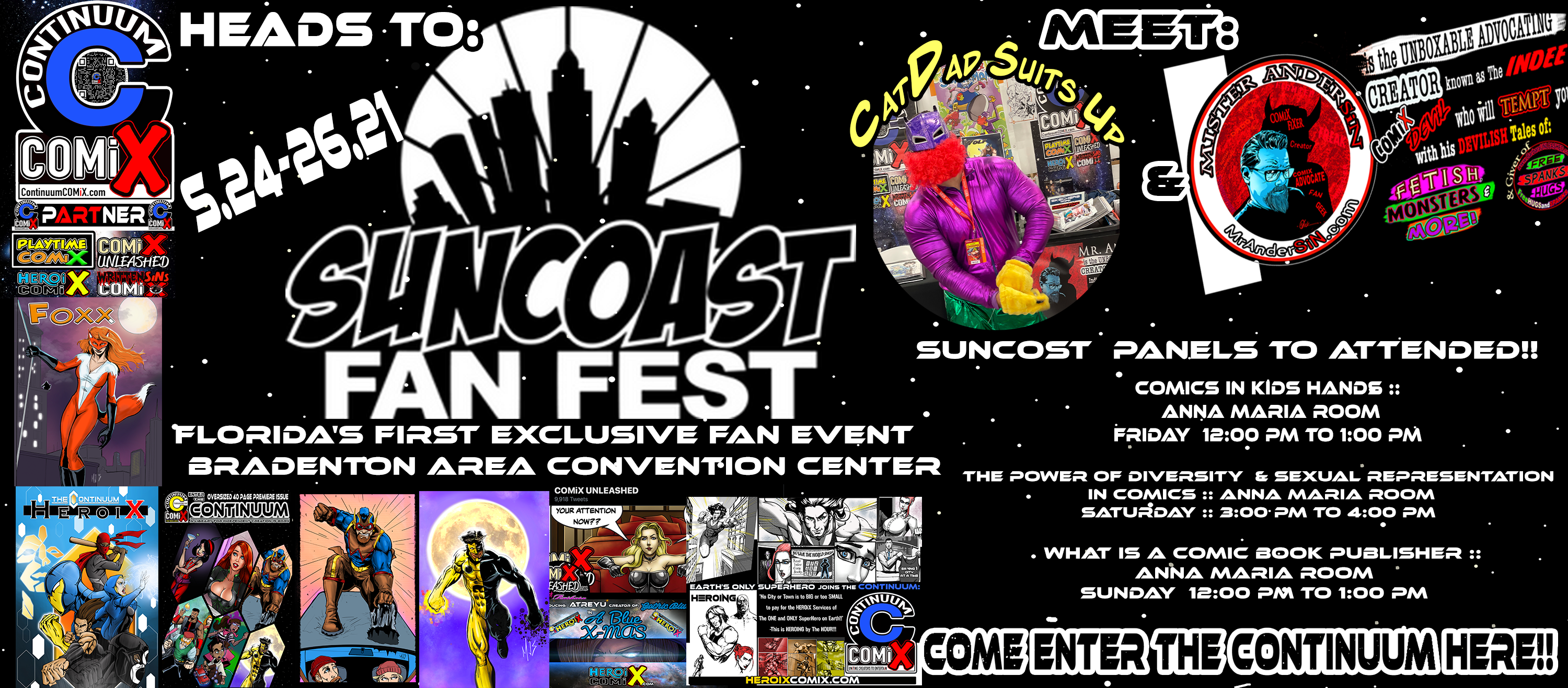 COMiX DEViL & CatDad head ro SUNCOAST in FL and more -The COMiXcon ForeCast WEEK 38 –