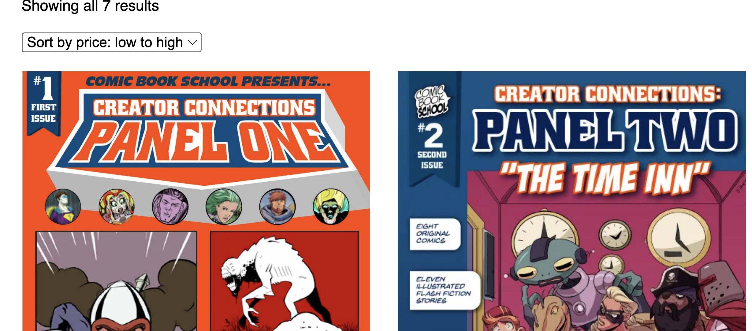 Comic Book School Shop- Featuring The Works of Creators form the CBS Community