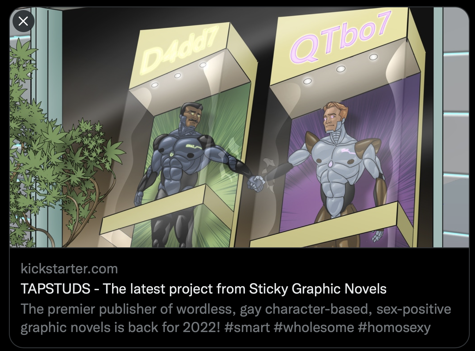 The premier publisher of wordless, gay character-based, sex-positive graphic novels is back for 2022! #smart #wholesome #homosexy
