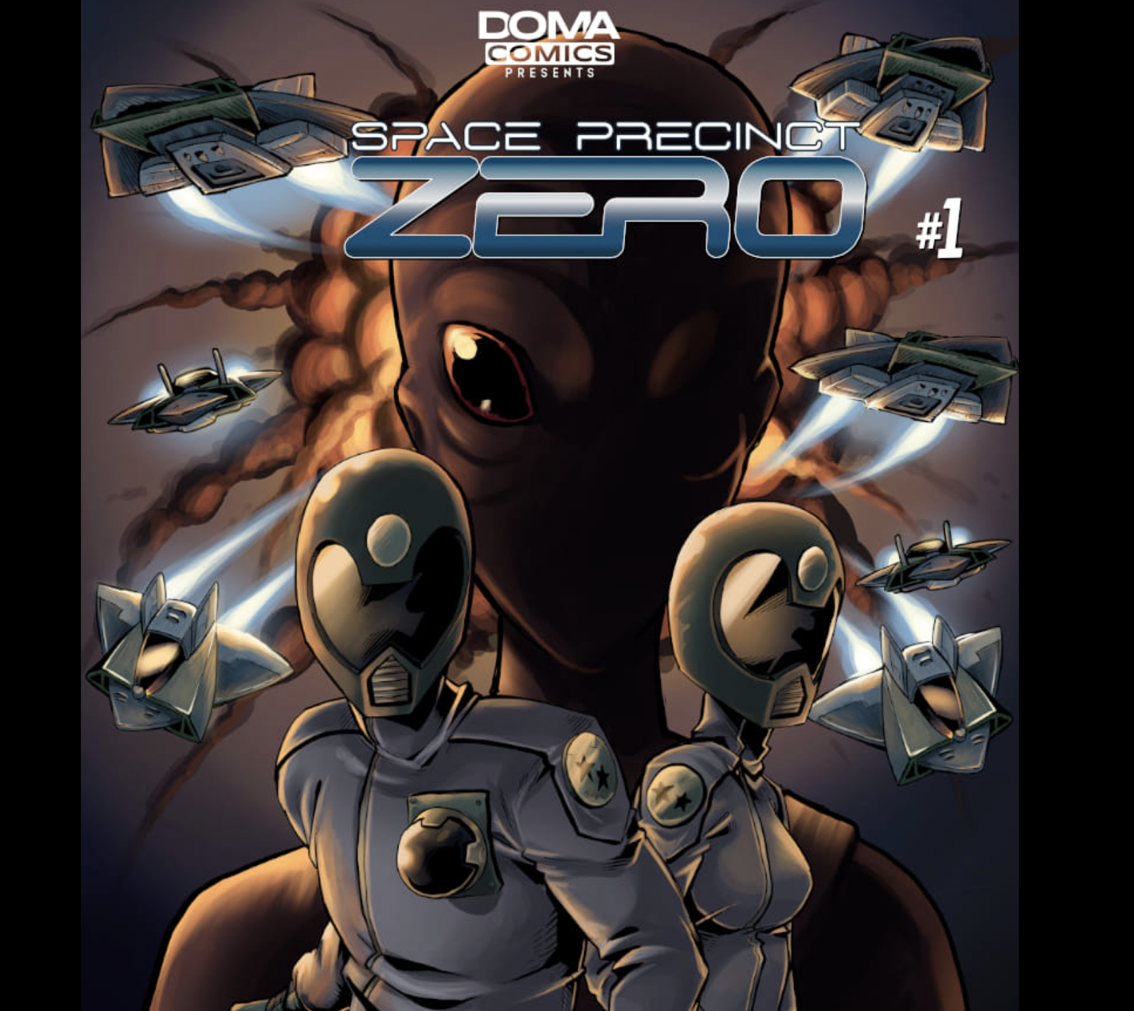 Art of The DAY: The brilliant cover to Space Precinct Zero #1 by Jayson Santo