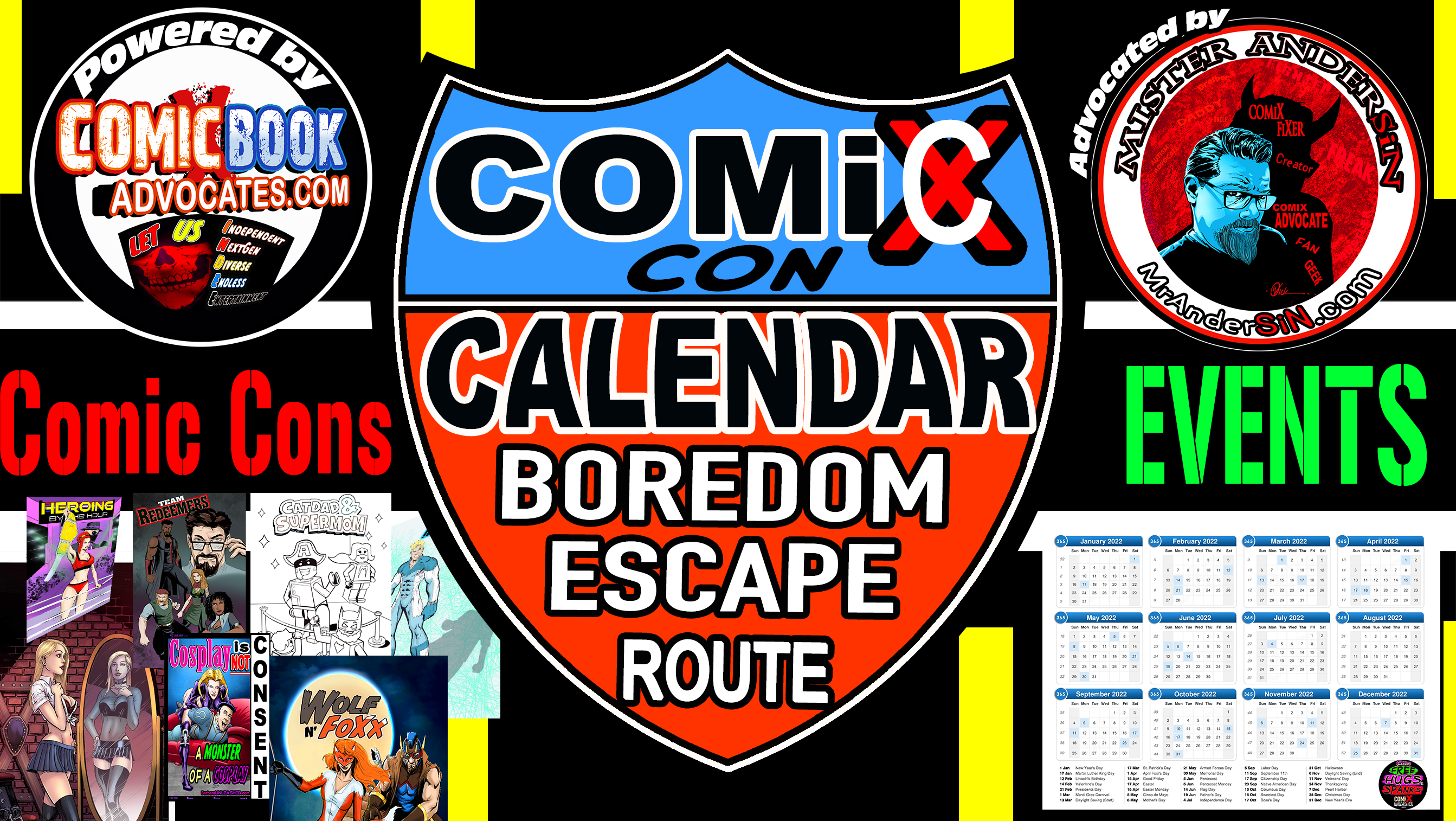 Comic Book ADVOCATES Presents: The COMiX Con CALENDAR