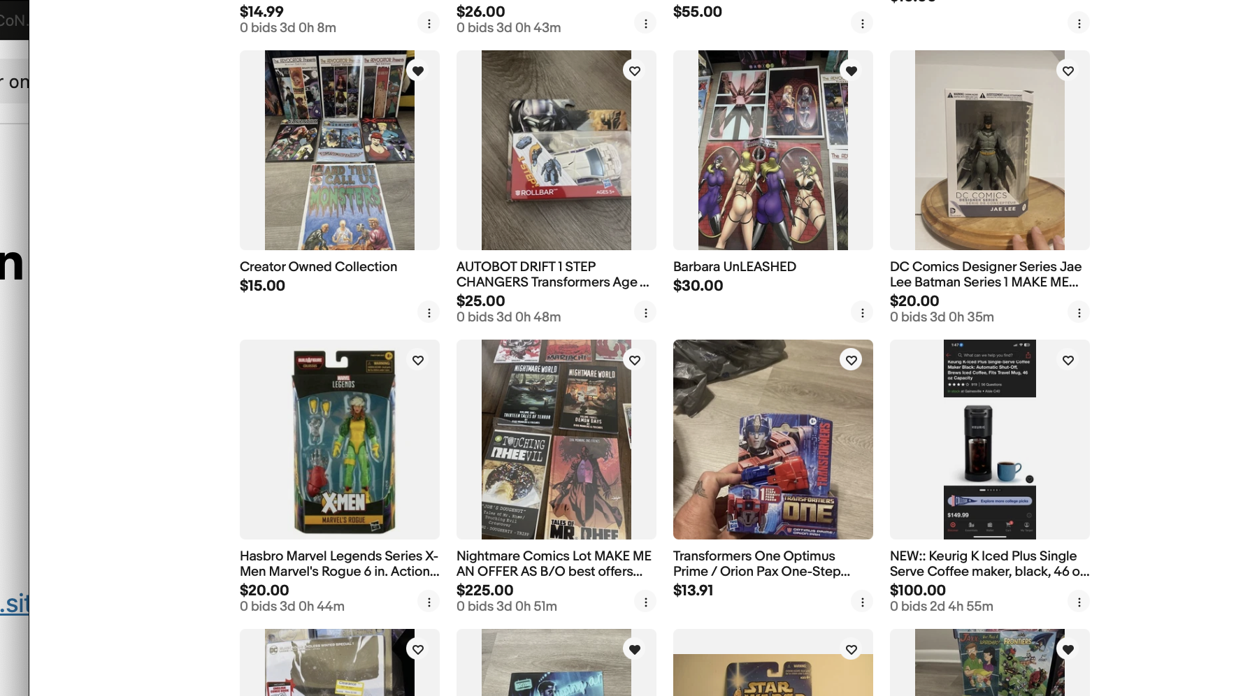 Make me an offer on my collection of Comics and Toys : COMICS
